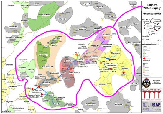 Esphiva Stand Alone Water Supply Scheme Water scheme layout map