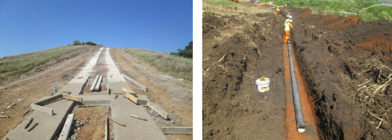 Kwahlokoloko Phase 2&3 Construction Photos – Reservoir Access Road & Ductile Iron Pipe Installation